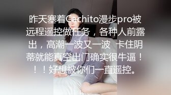 昨天塞着Cachito漫步pro被远程遥控做任务，各种人前露出，高潮一波又一波  卡住阴蒂就能真空出门确实很牛逼！！！好想被你们一直遥控。