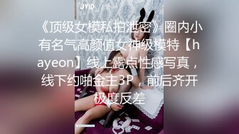 《顶级女模私拍泄密》圈内小有名气高颜值女神级模特【hayeon】线上露点性感写真，线下约啪金主3P，前后齐开极度反差