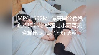 [MP4/ 502M] 漂亮黑丝伪娘吃鸡舔菊花 被强壮小哥哥无套输出 表情好骚好诱惑